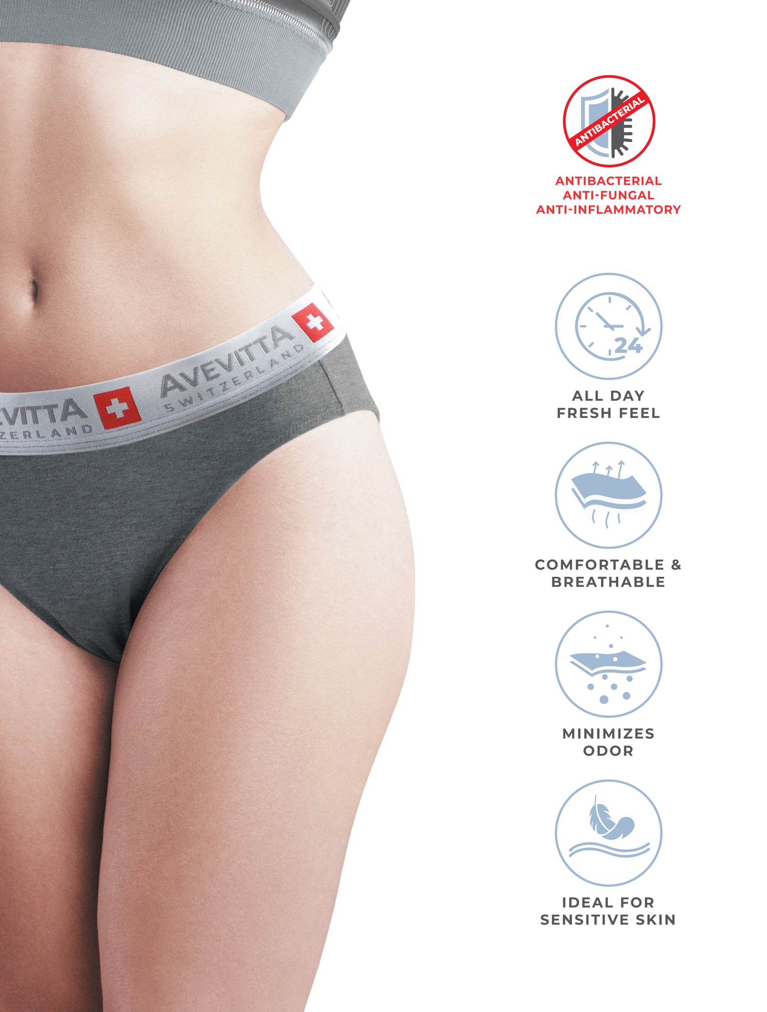 Antarctic underwear women's summer thin 100% cotton antibacterial